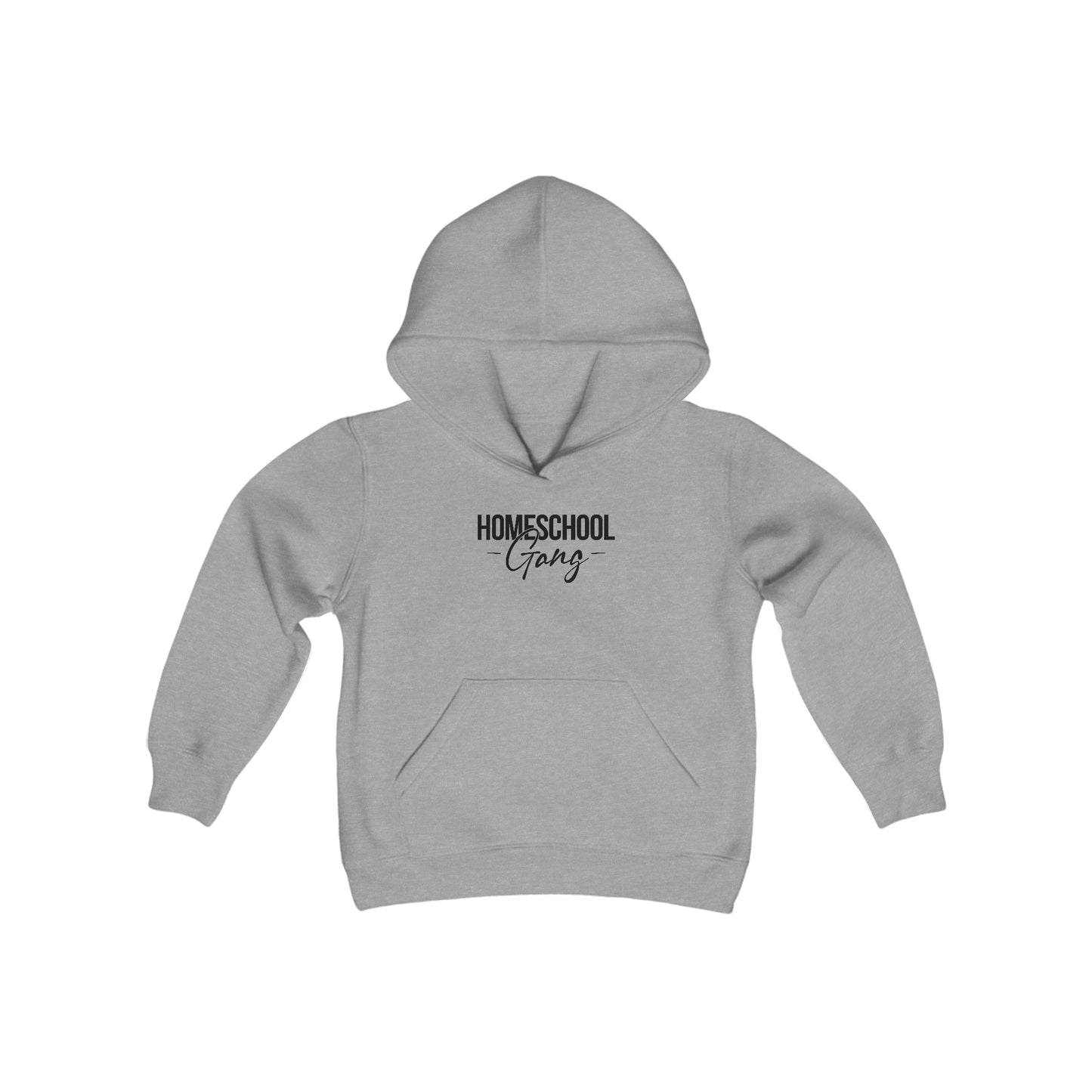 Detailed view of the durable and soft fabric of the Kids Homeschool Gang Hoodie.